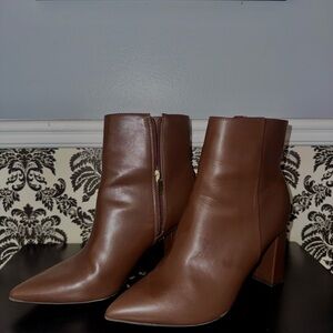 Nine West Brown Ankle Booties